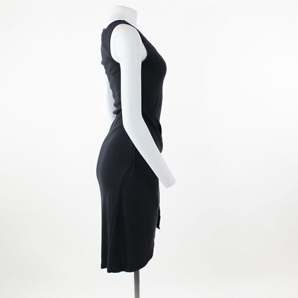 Three Dots Women s Sleeveless Cotton Blend Twist Front Midi Dress - Picture 5 of 5